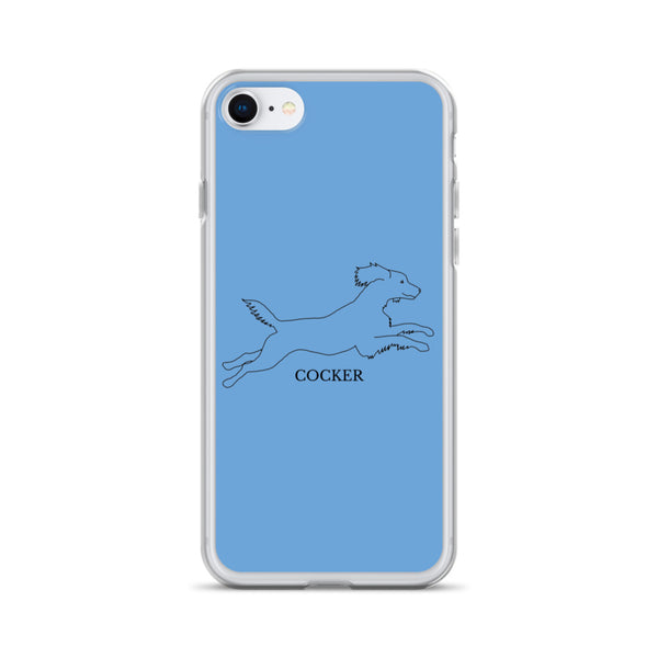 Cocker Spaniel iPhone case - Blue