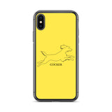 Cocker Spaniel iPhone case - Yellow