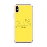 Cocker Spaniel iPhone case - Yellow