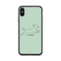 Cocker Spaniel iPhone case - Light Green