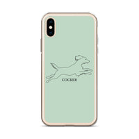Cocker Spaniel iPhone case - Light Green