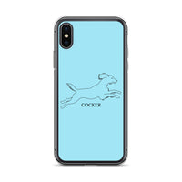 Cocker Spaniel iPhone case - Light Blue