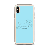 Cocker Spaniel iPhone case - Light Blue