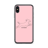 Cocker Spaniel iPhone case - Pink