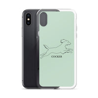 Cocker Spaniel iPhone case - Light Green