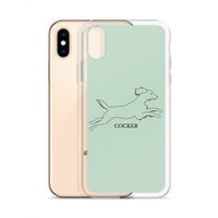 Cocker Spaniel iPhone case - Light Green