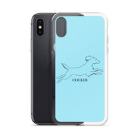 Cocker Spaniel iPhone case - Light Blue