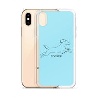 Cocker Spaniel iPhone case - Light Blue