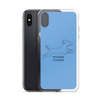 Wocker Cocker - Working Cocker Spaniel - iPhone Case - Blue