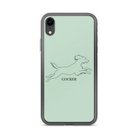 Cocker Spaniel iPhone case - Light Green
