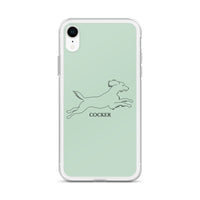 Cocker Spaniel iPhone case - Light Green