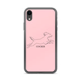 Cocker Spaniel iPhone case - Pink