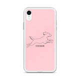 Cocker Spaniel iPhone case - Pink