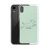 Cocker Spaniel iPhone case - Light Green