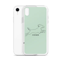 Cocker Spaniel iPhone case - Light Green