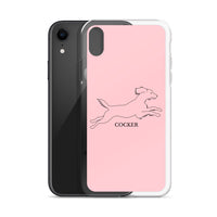 Cocker Spaniel iPhone case - Pink