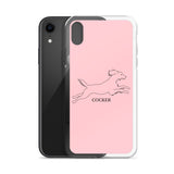 Cocker Spaniel iPhone case - Pink
