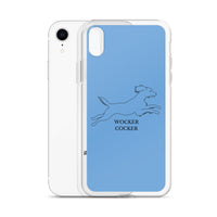 Wocker Cocker - Working Cocker Spaniel - iPhone Case - Blue