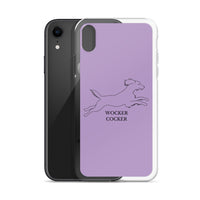 Wocker Cocker - Working Cocker Spaniel - iPhone Case - Purple