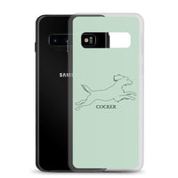 Cocker Spaniel Samsung Phone Case - Light Green