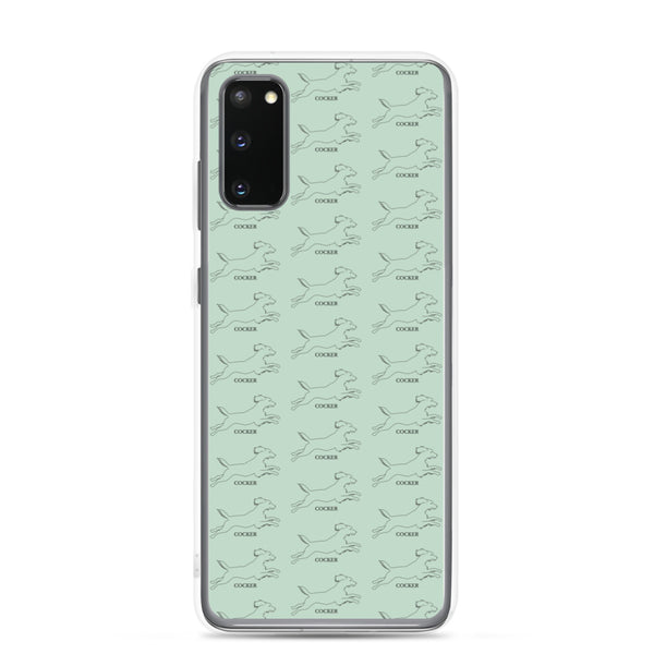 Cocker Spaniel Samsung Phone Case - Light Green