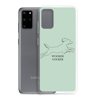 Wocker Cocker - Working Cocker Spaniel - Samsung Phone Case - Pale Green