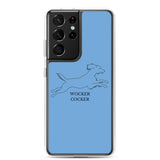 Wocker Cocker - Working Cocker Spaniel - Samsung Phone Case - Blue