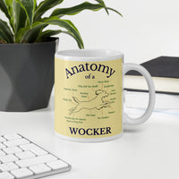 Working Cocker Spaniel Mug - Anatomy of a Wocker - Soft Yellow Mug